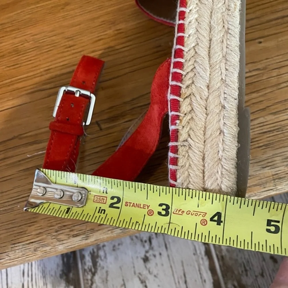SARTO from NORDSTROM red espadrille platforms❣️EUC